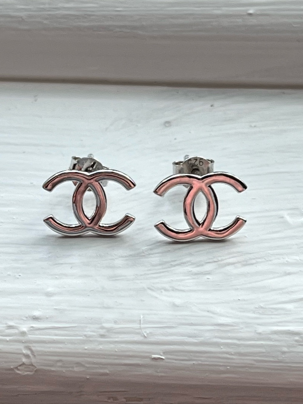 Sterling Silver Chanel Earrings